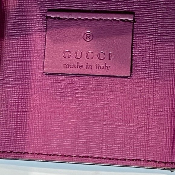 Gucci GG Print Key Case Brown PVC Gold-Tone GG Charm -Six Rings Authentic - Picture 6 of 14